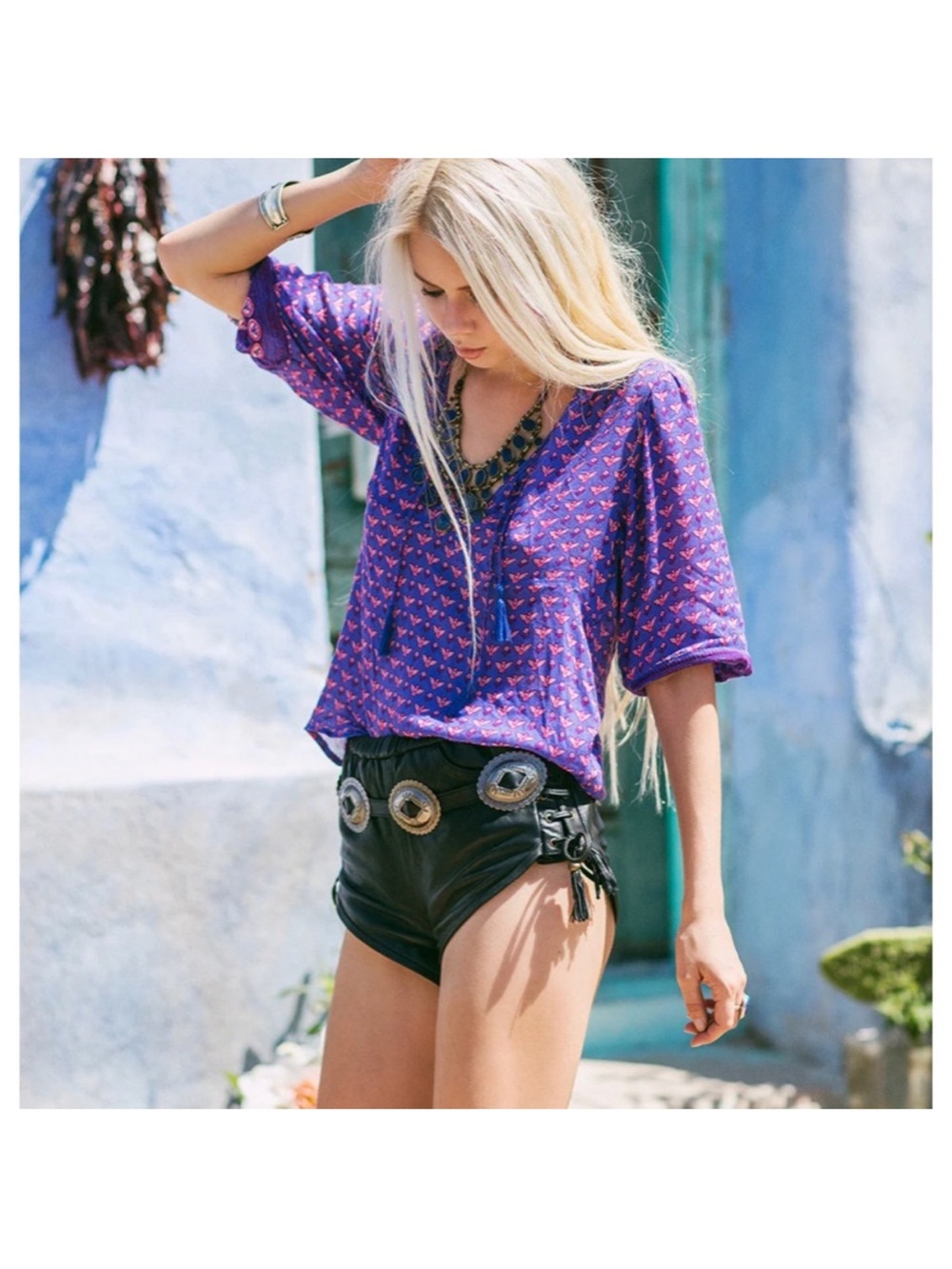 Spell Island Muse Leather Shorts NWT